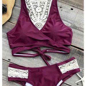 Cupshe Dazzling Sunshine Crochet Bikini Set